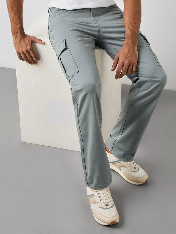 Relaxed Fit Canvas Cargo Trouser