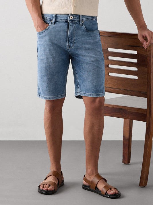 Regular Fit Denim Shorts