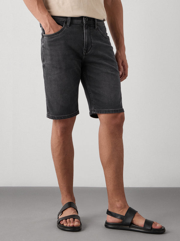 Regular Fit Denim Shorts