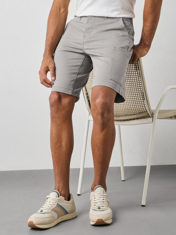 Regular Fit Canvas Cargo Shorts