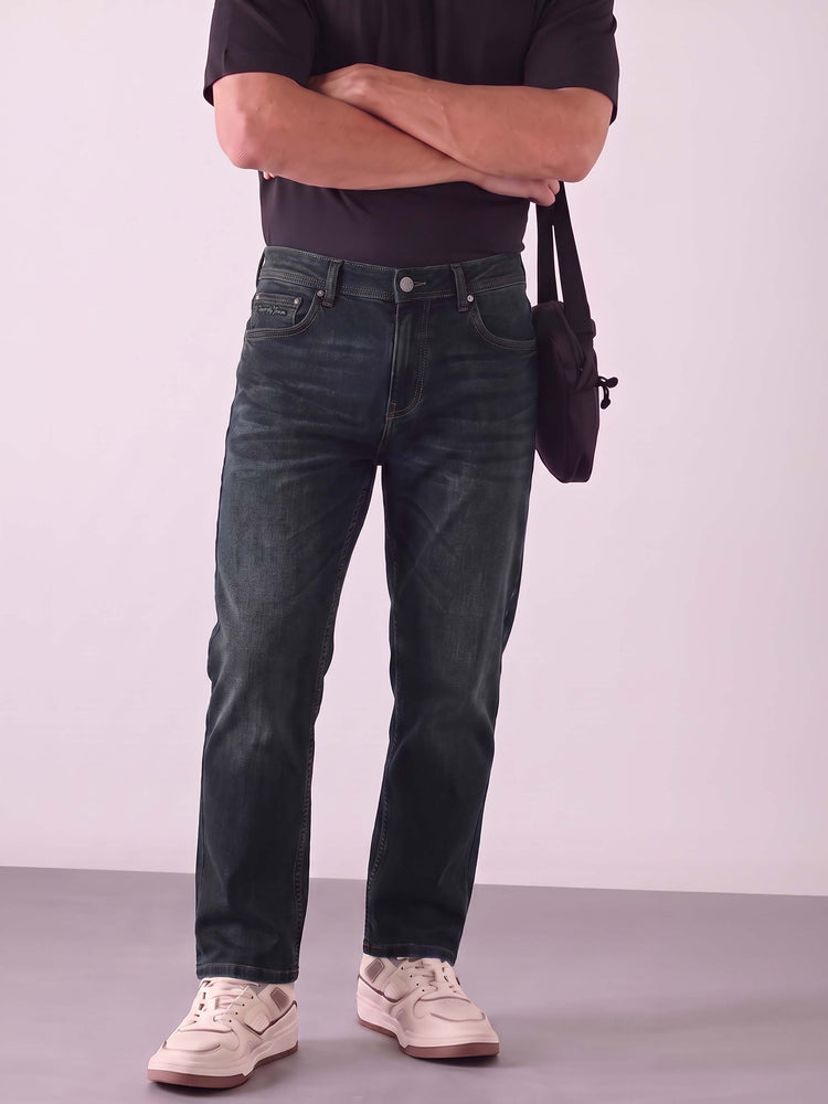 Indigo Olive Slim Fit Jeans