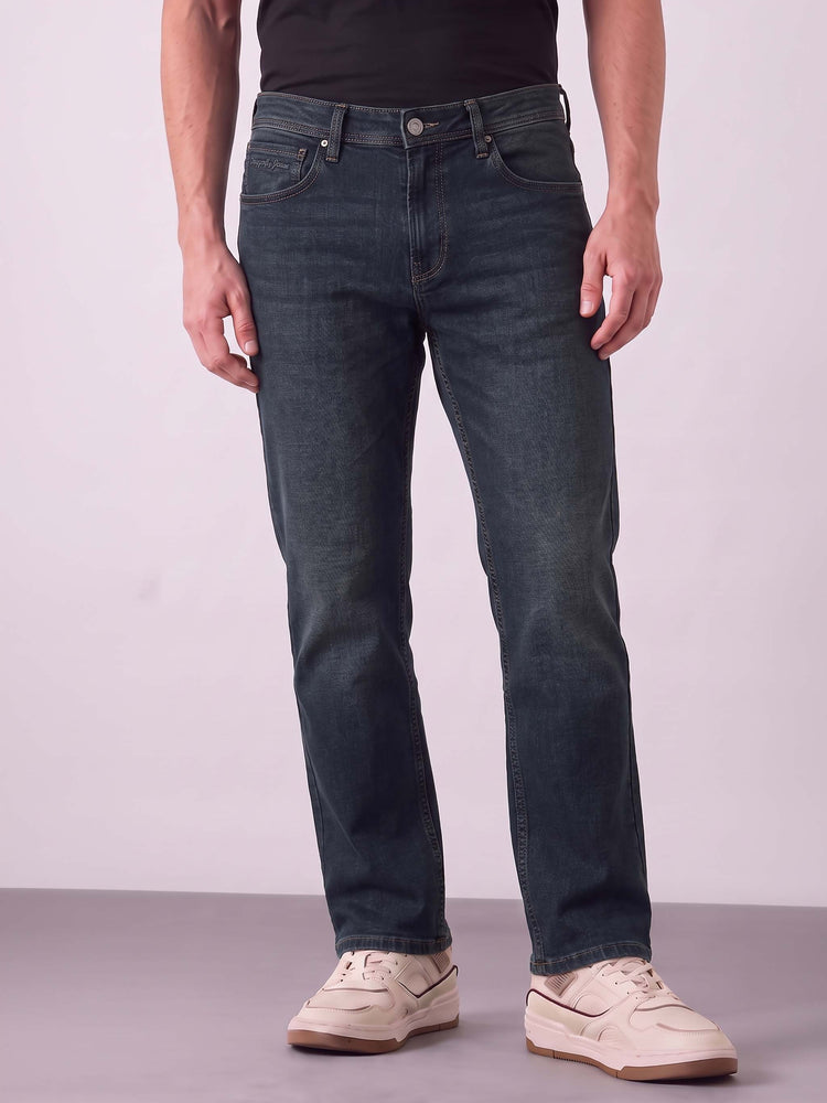 Indigo Olive Slim Fit Jeans
