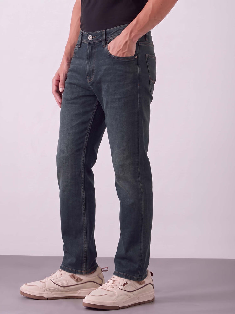 Indigo Olive Slim Fit Jeans