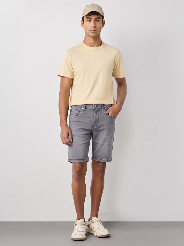 Grey Denim Shorts
