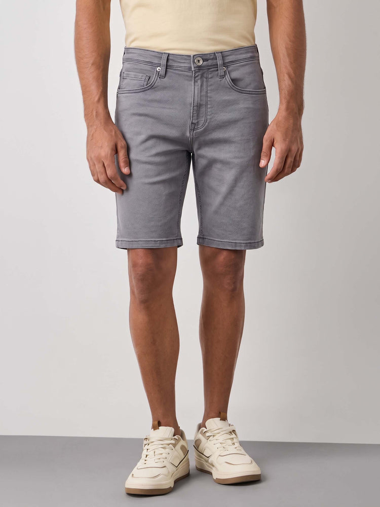 Grey Denim Shorts