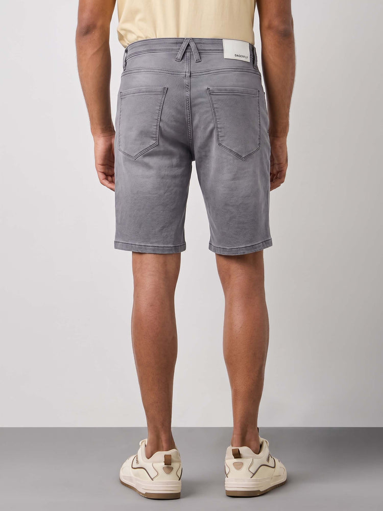 Grey Denim Shorts
