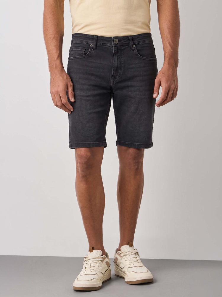Dark Blue Denim Shorts