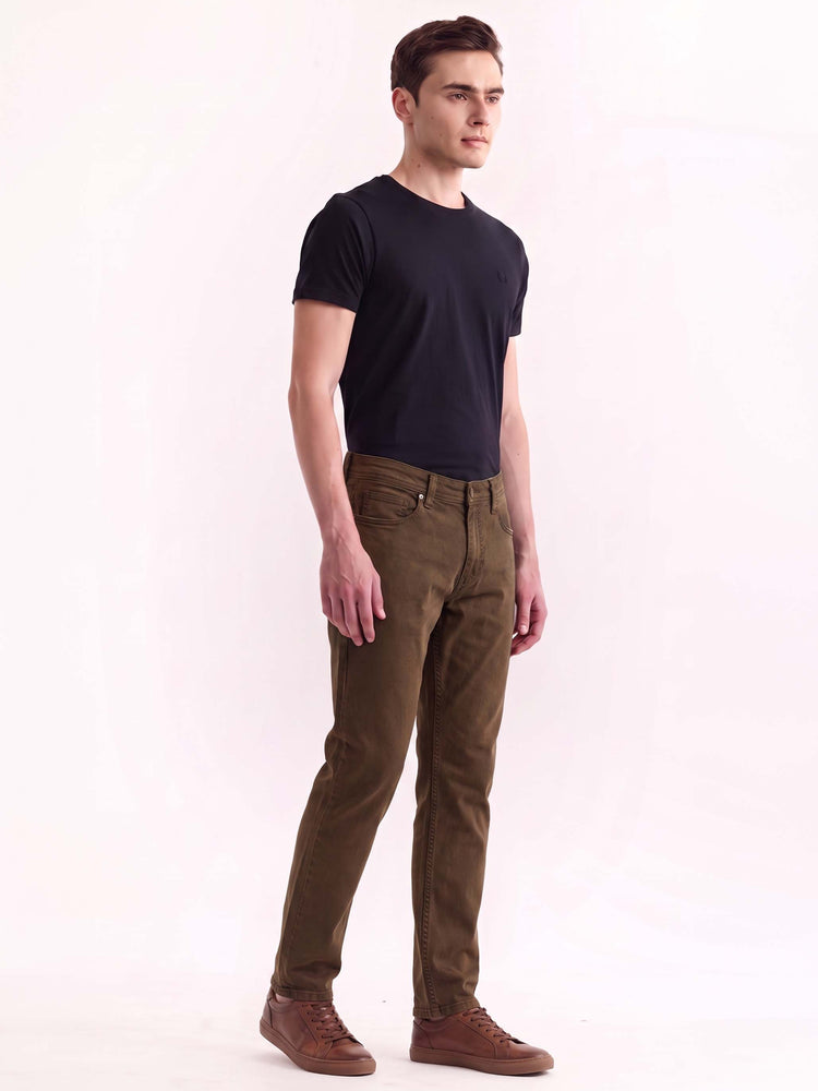 Dark Brown Slim Fit Jeans