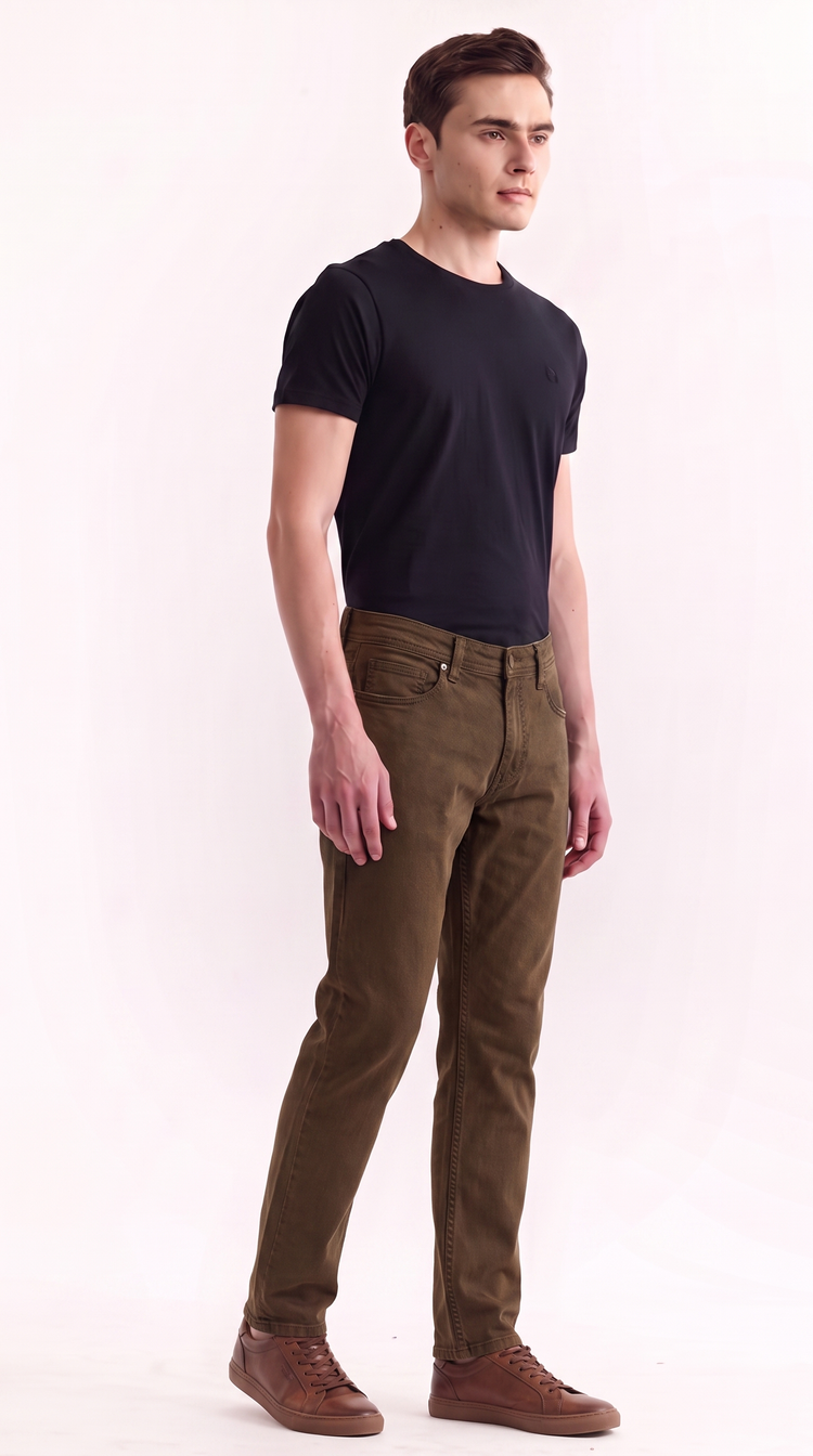 Dark Brown Slim Fit Jeans