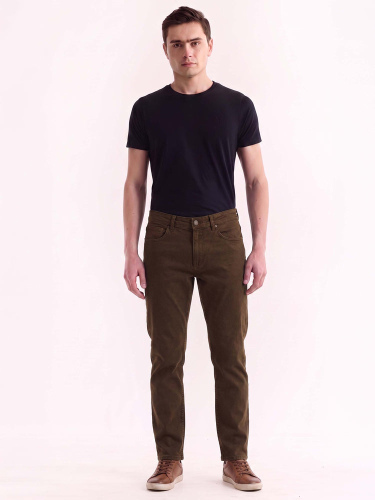 Dark Brown Slim Fit Jeans