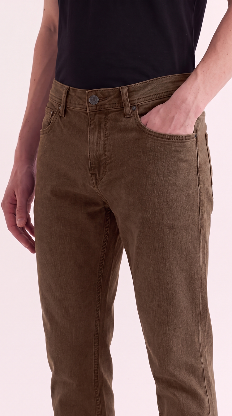 Dark Brown Slim Fit Jeans