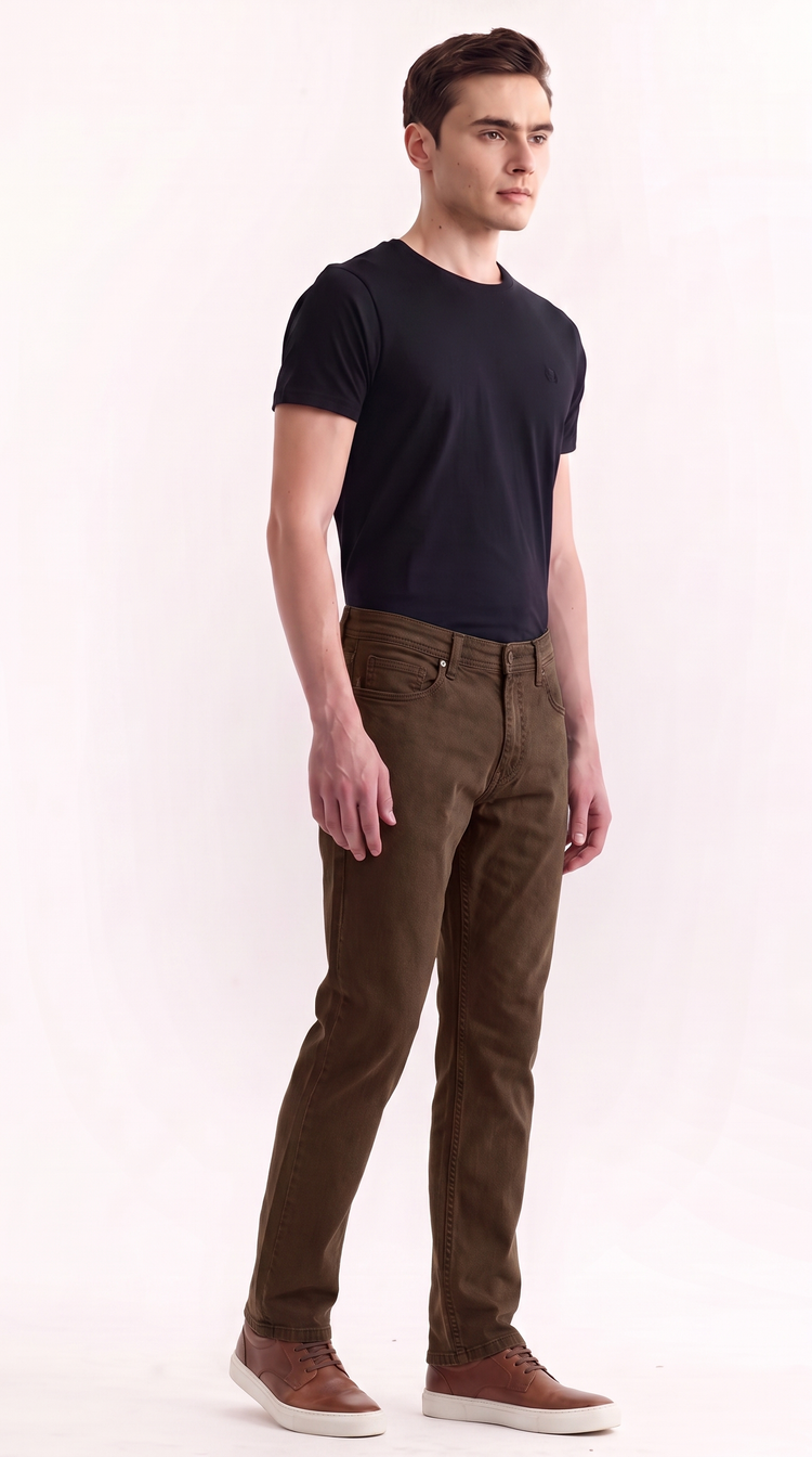 Dark Brown Slim Fit Jeans
