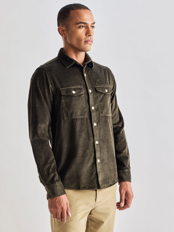 Green Corduroy Over Shirt