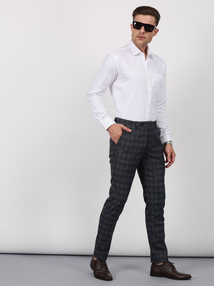 White Cotton Cut-Way Collar Shirt