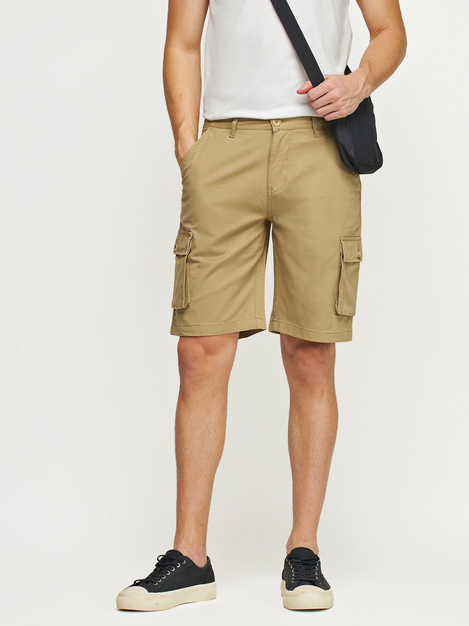 Buy Cotton Twill Cargo Shorts for Men Online Red Flame