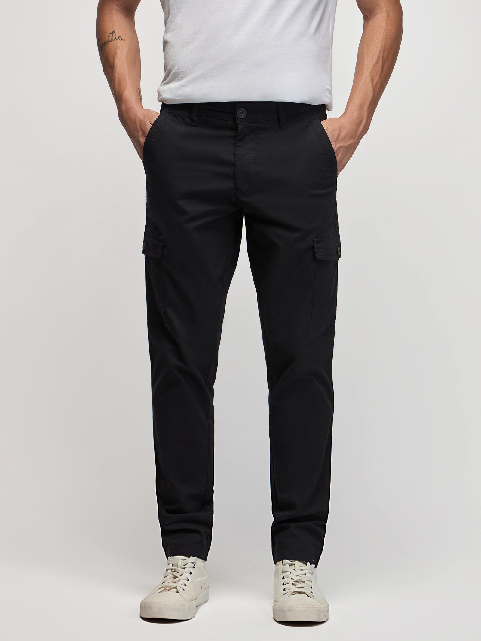 Buy Slim Fit Stretch Cargo Trouser for Men Online Red Flame