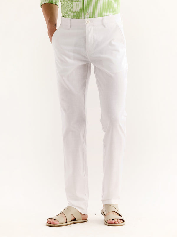 White Relax Fit Trouser