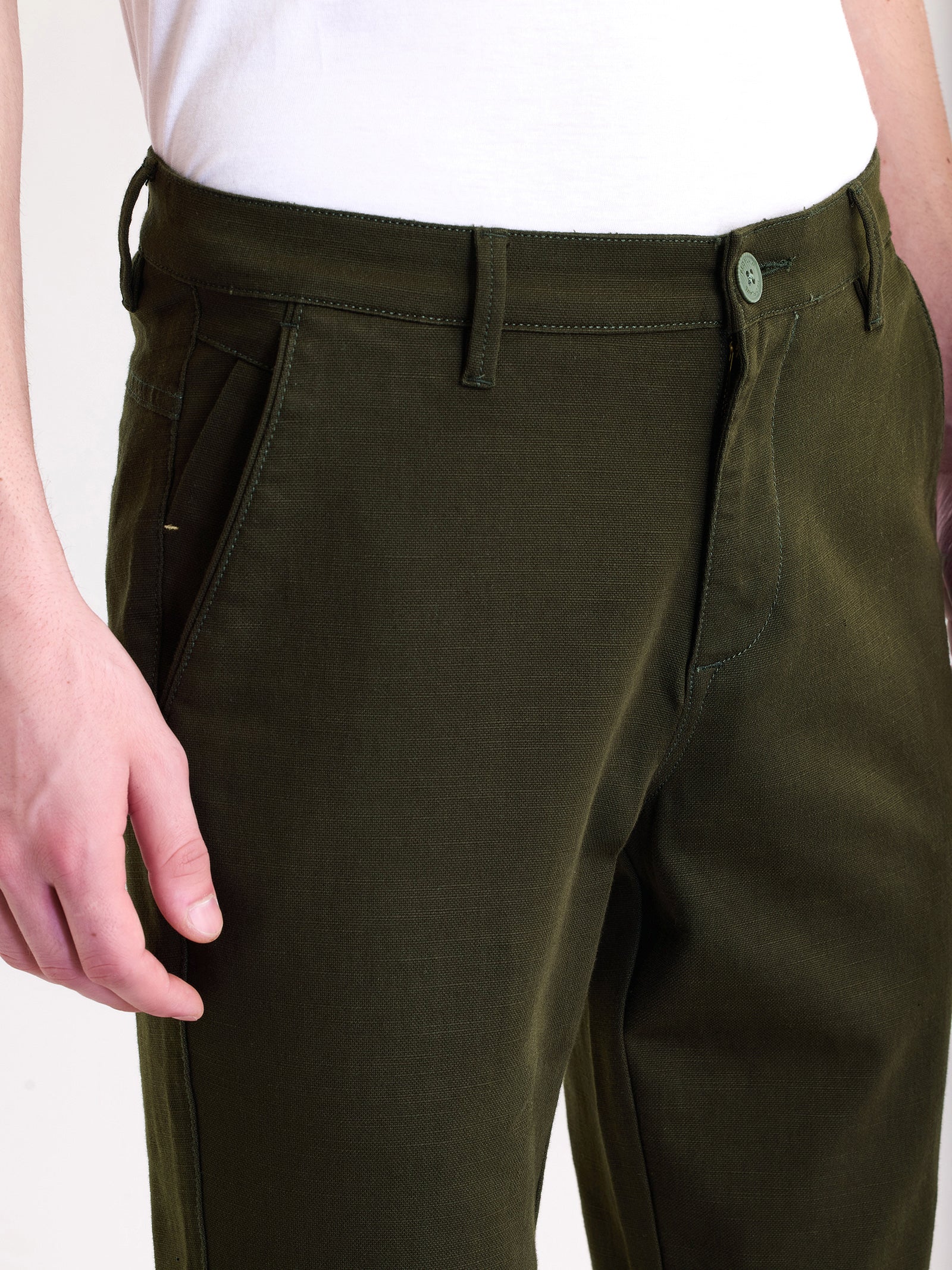 Green Stretch Slim Fit Trouser