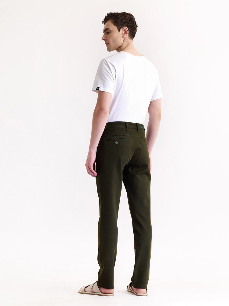 Green Stretch Slim Fit Trouser