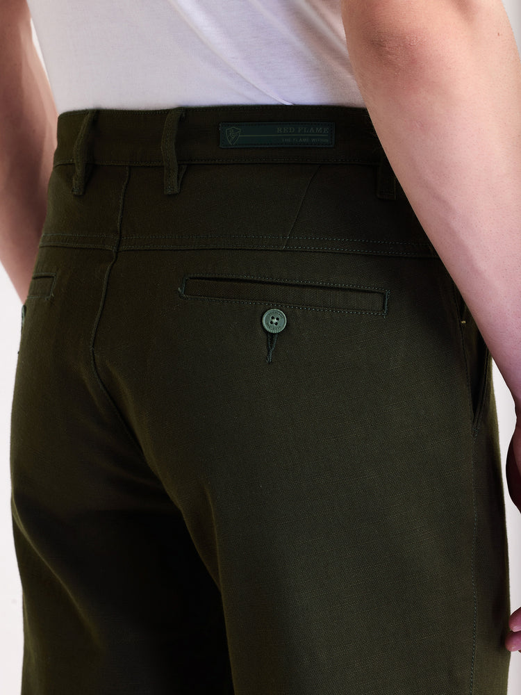 Green Stretch Slim Fit Trouser