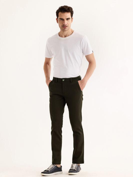 Green Stretch Slim Fit Trouser