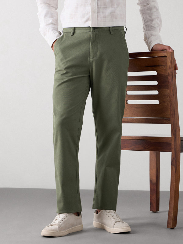 Relaxed Fit Textured Trouser