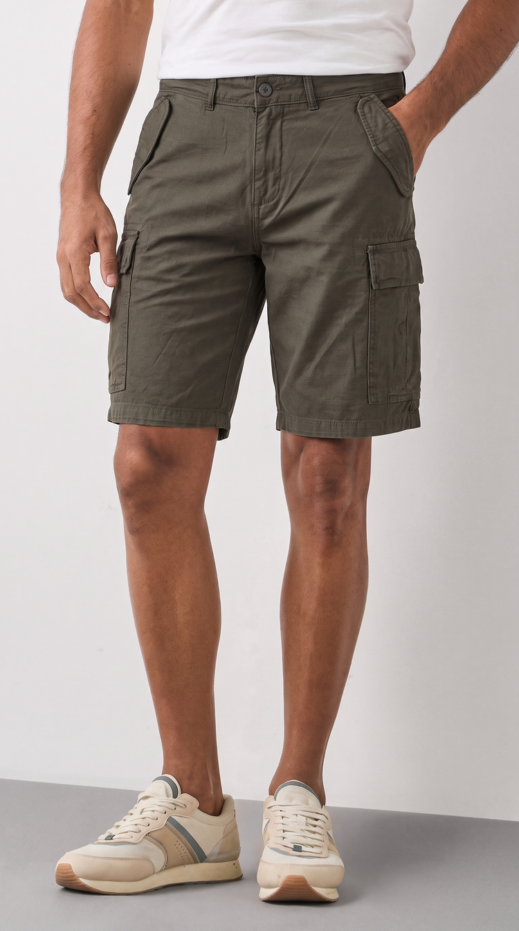 Olive Cargo Shorts
