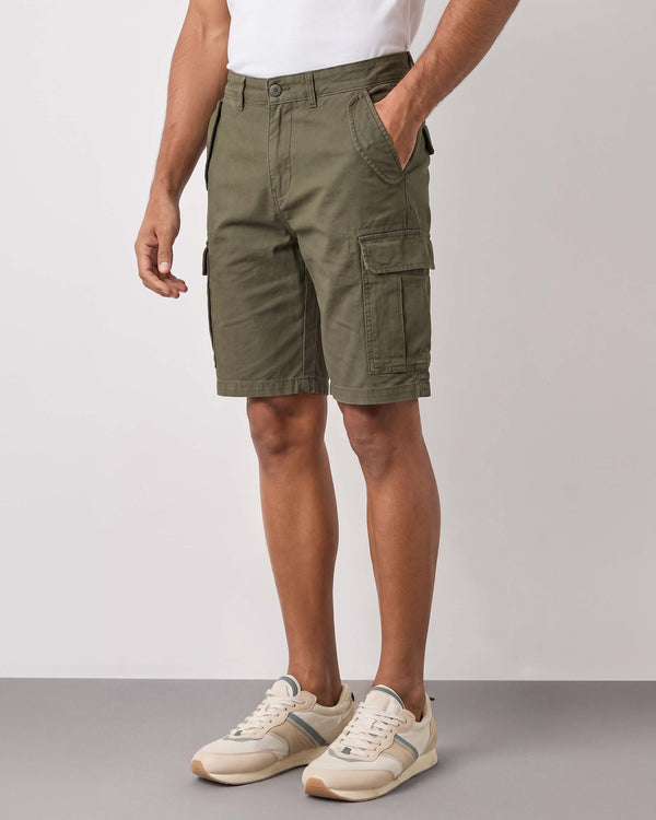 Olive Cargo Shorts