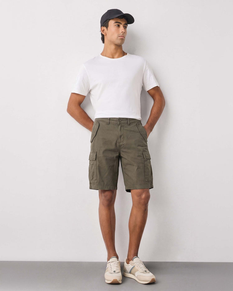Olive Cargo Shorts