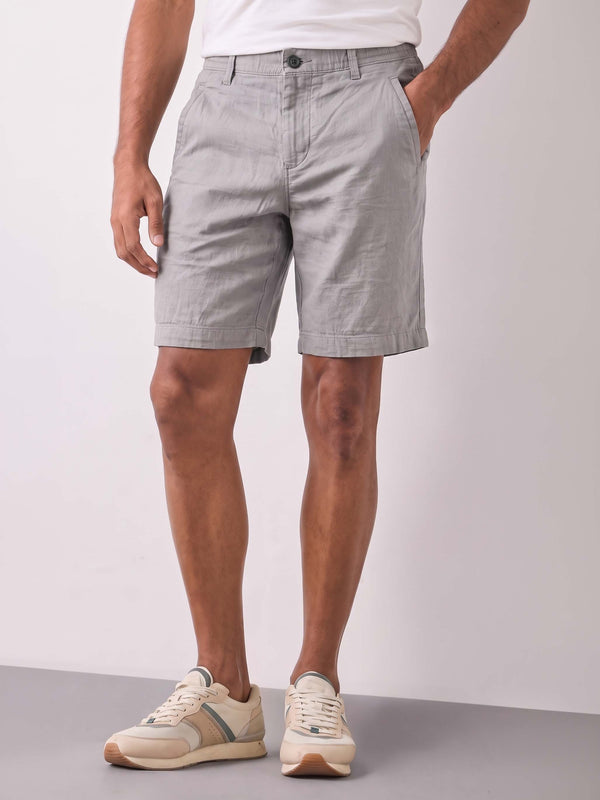 Grey Cotton Shorts