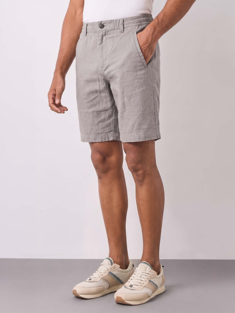 Grey Cotton Shorts