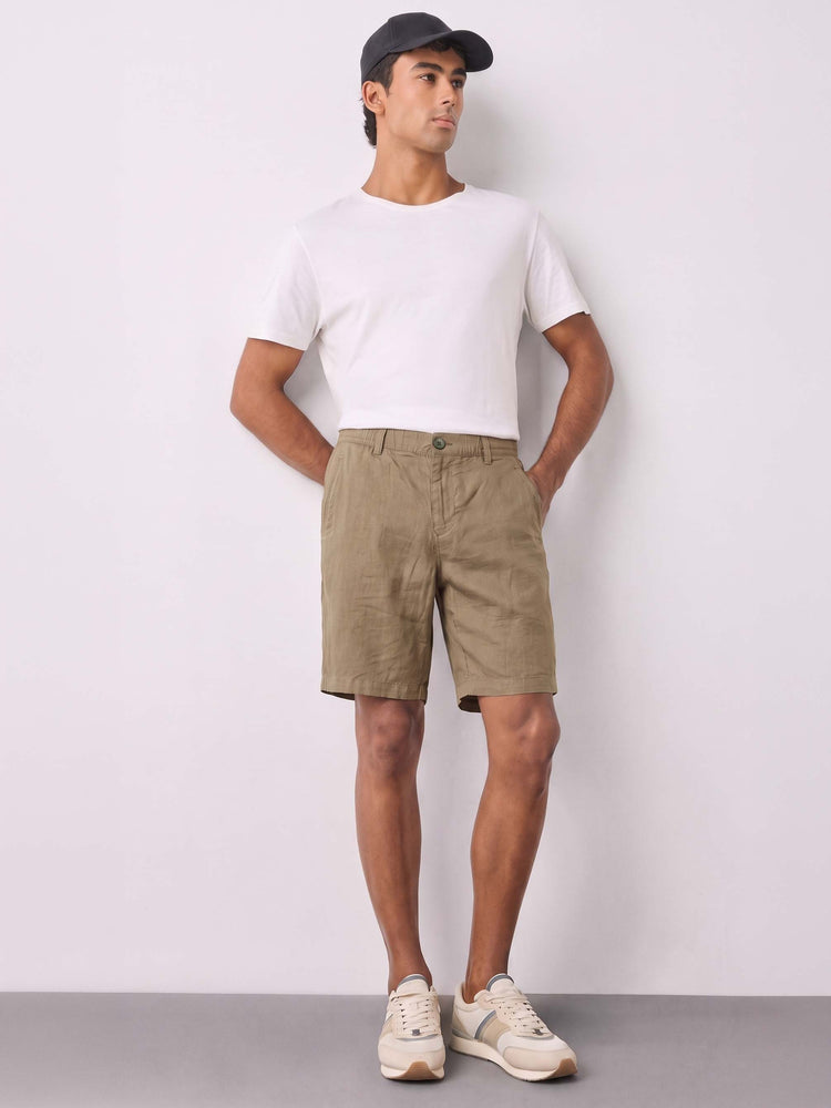Khakhi Cotton Shorts