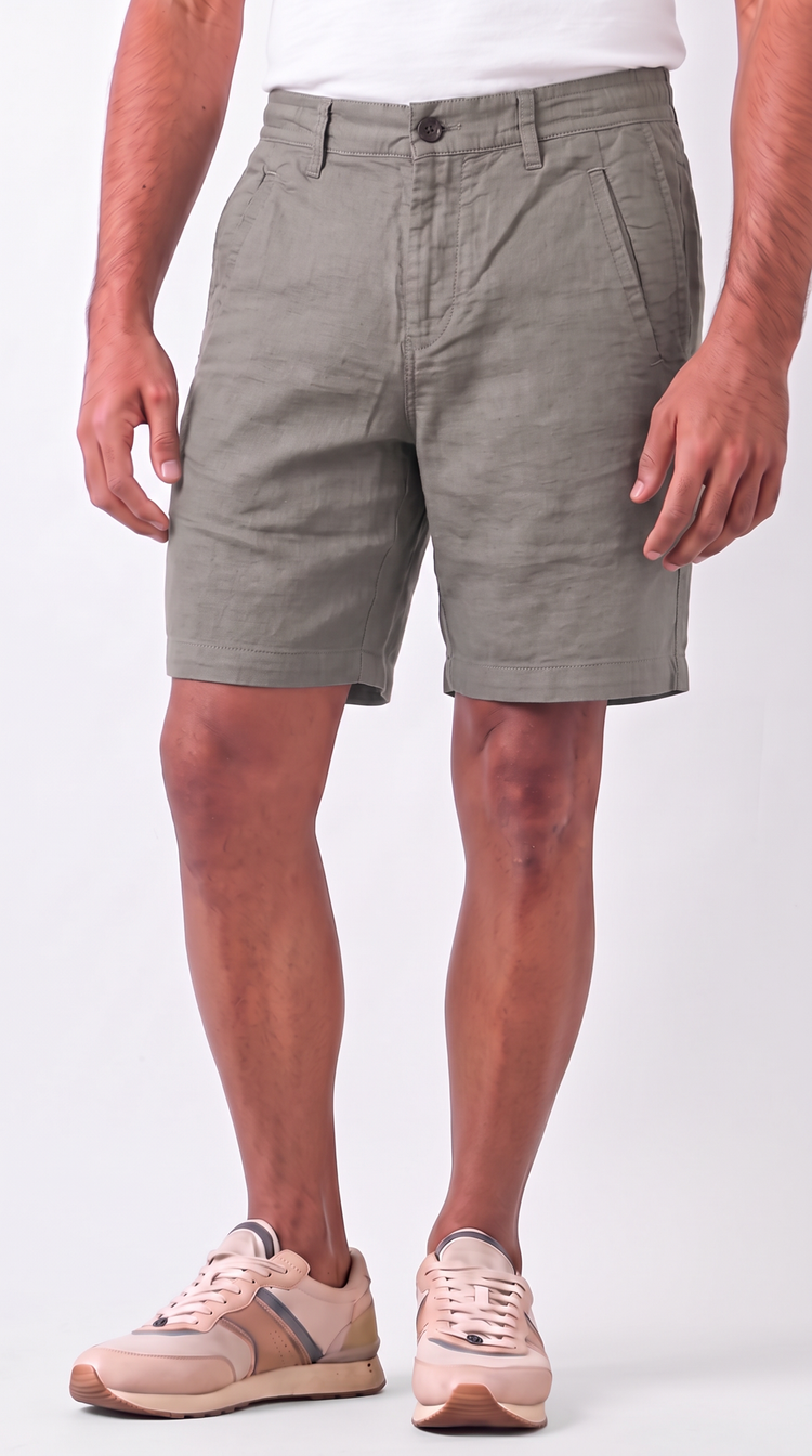 Grey Cotton Shorts