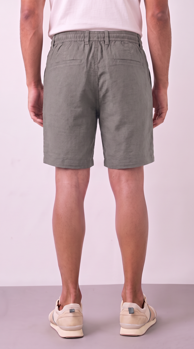 Grey Cotton Shorts