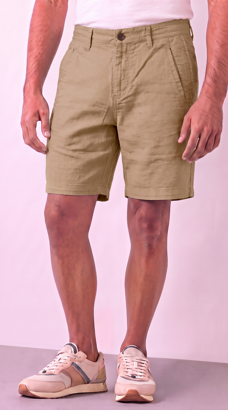Khakhi Cotton Shorts
