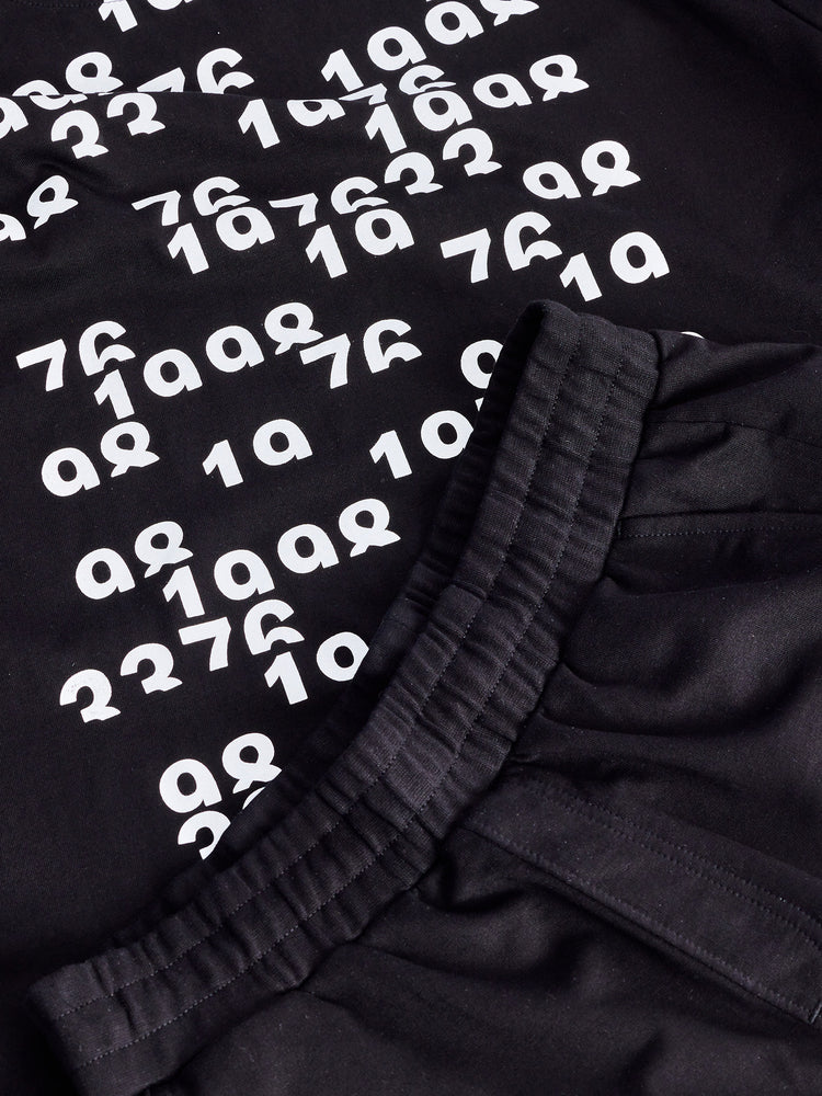 Black Print Knits Co-Ords