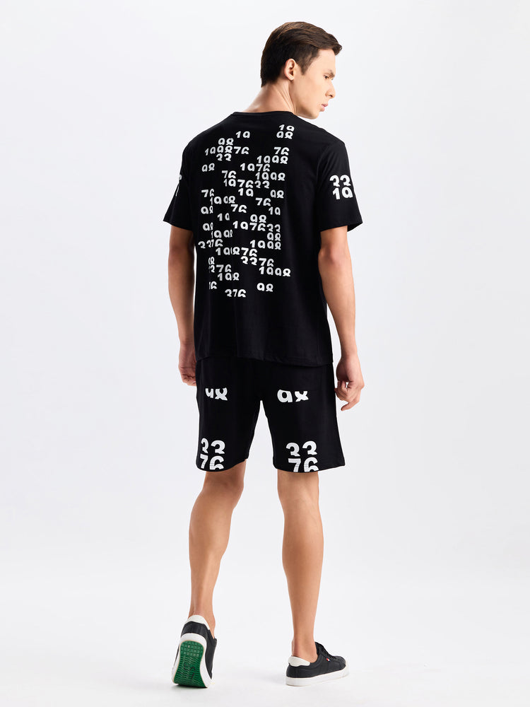 Black Print Knits Co-Ords