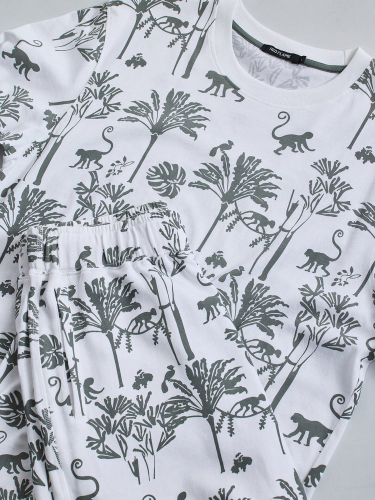 White Printed Pure Cotton Co-Ords