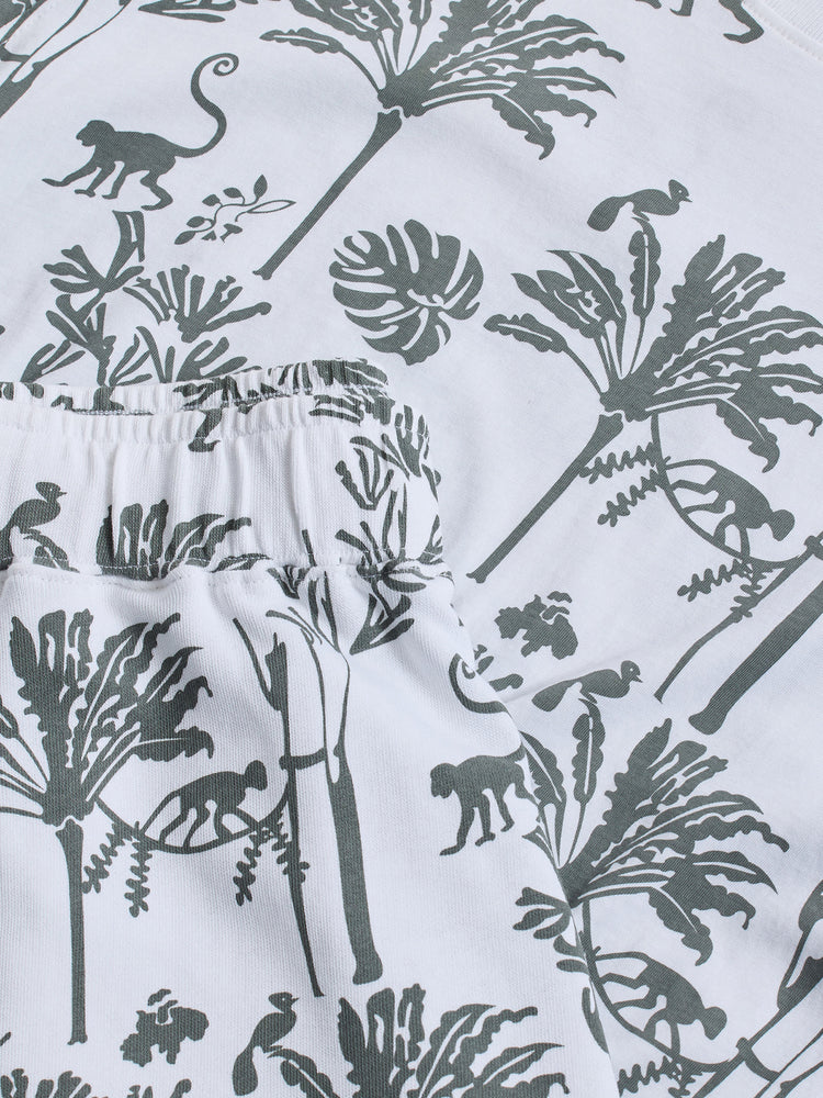 White Printed Pure Cotton Co-Ords