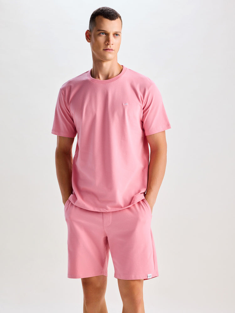 Pink Peach Plain Knits Co-Ords
