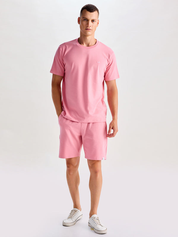 Pink Peach Plain Knits Co-Ords