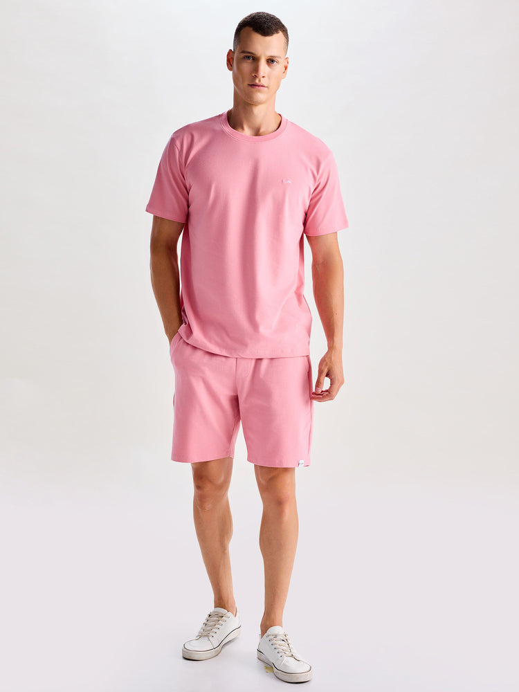Pink Peach Plain Knits Co-Ords