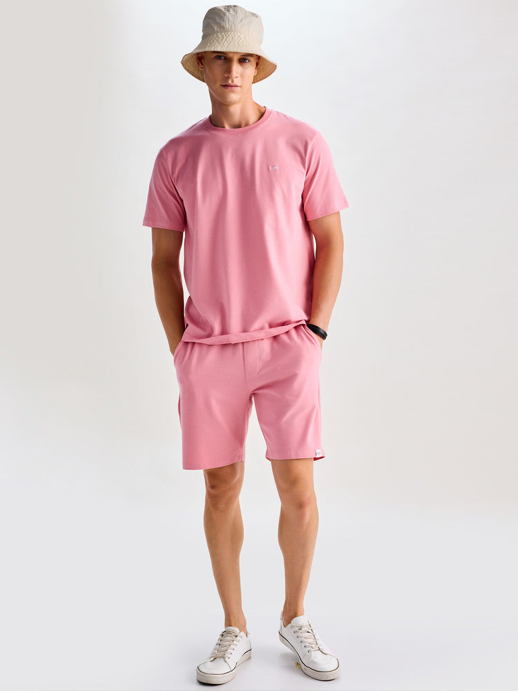 Pink Peach Plain Knits Co-Ords