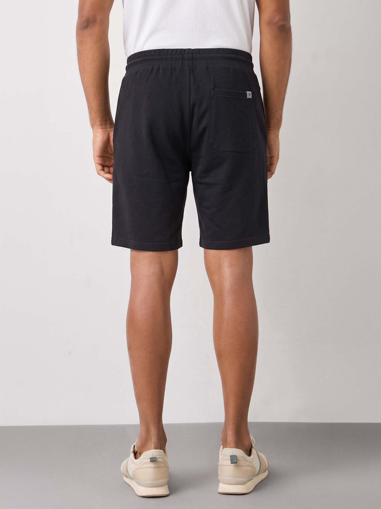Black Knits Cotton Shorts