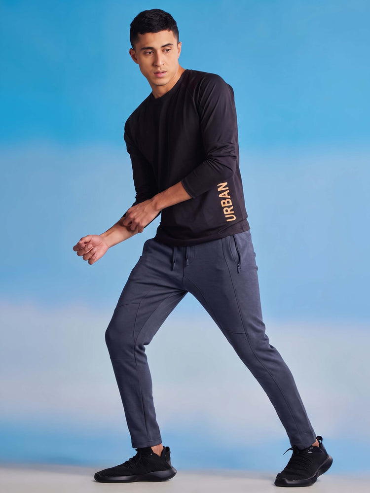 Navy Plain Track Pant