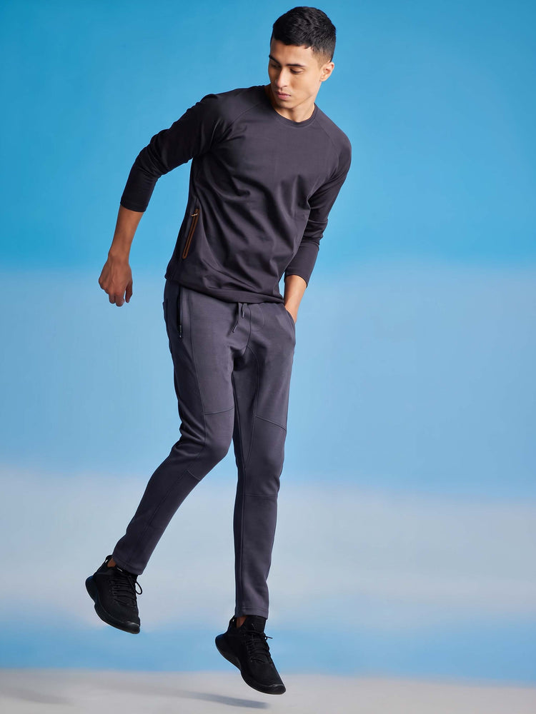 Navy Plain Track Pant