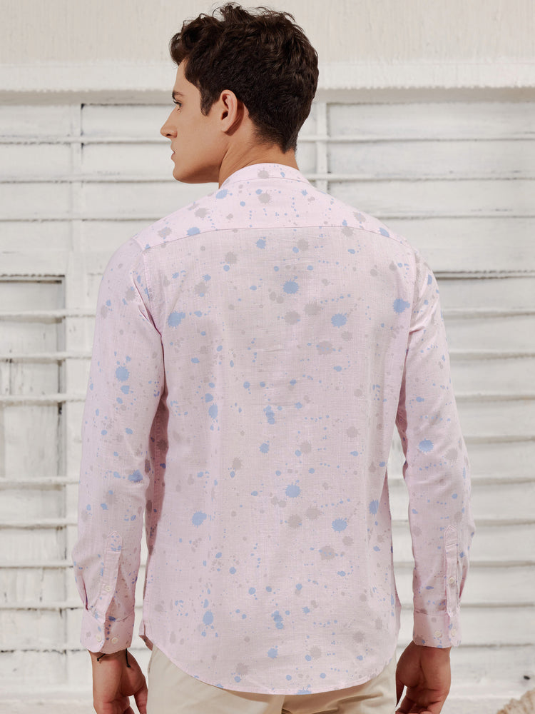 Pink  Printed  Kurta