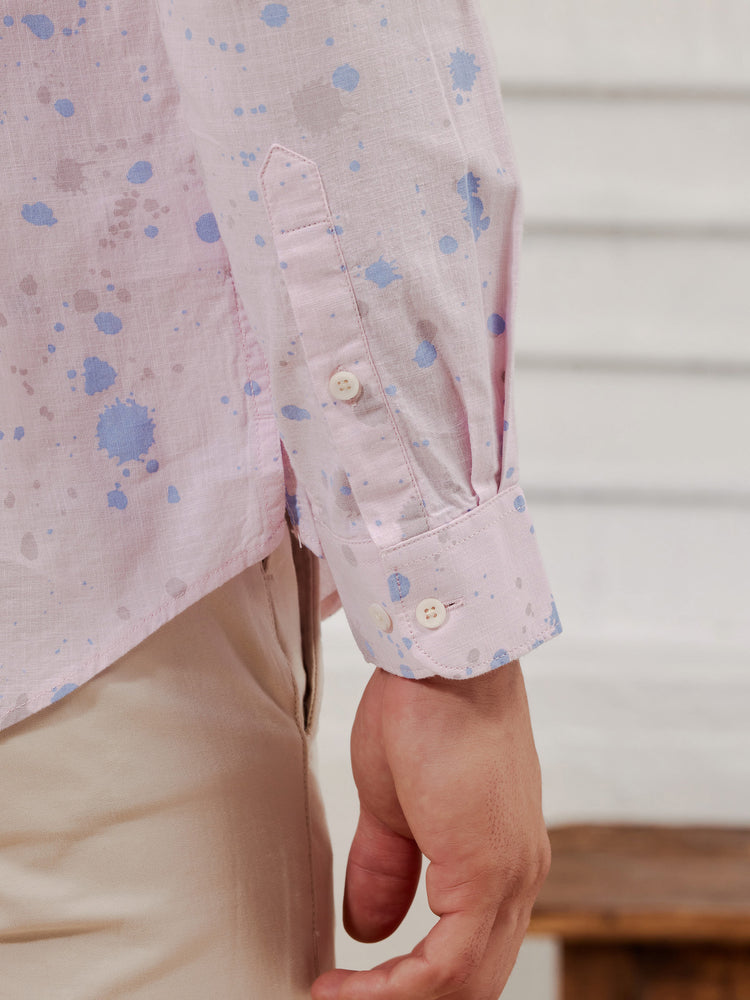 Pink  Printed  Kurta