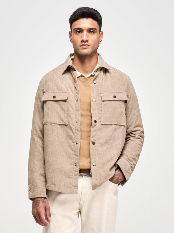 Corduroy Padded Over Shirt