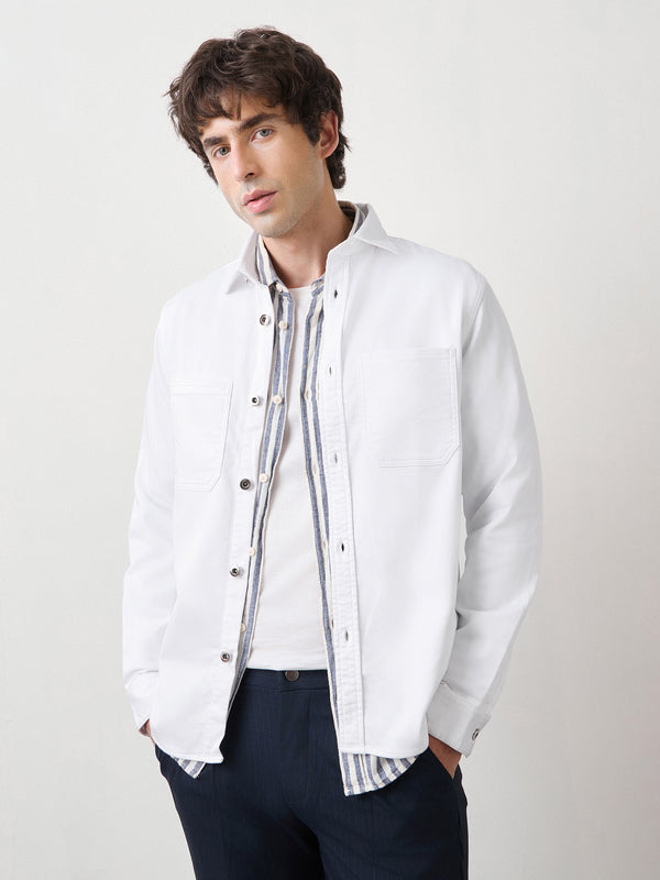 Double Pocket Cotton Stretch Overshirt